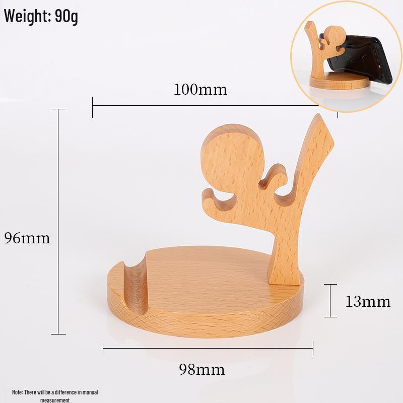 Beech Wood Phone & Tablet Stand: Lazy Person's Desk Ornament & Gift