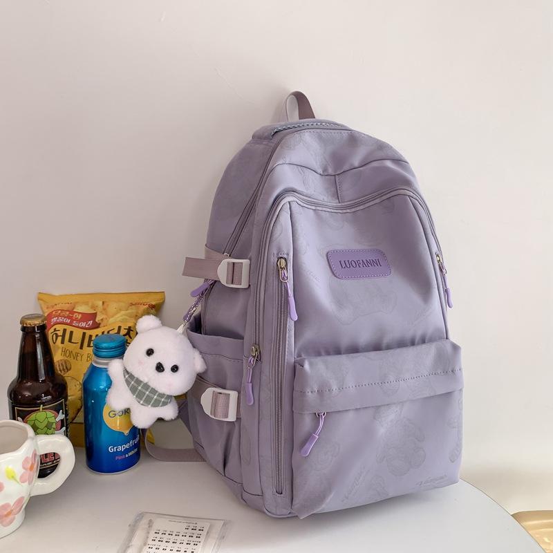 Schoolbag wholesale new backpack fashion bear large capacity student bag practical leisure travel shoulder back