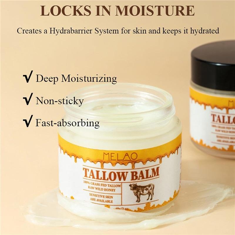 60g Beef Tallow Paste For Skin Care Beef Neck Balm Grass Fed Tallow Wild Honey Skin Moisturizer Face And Body