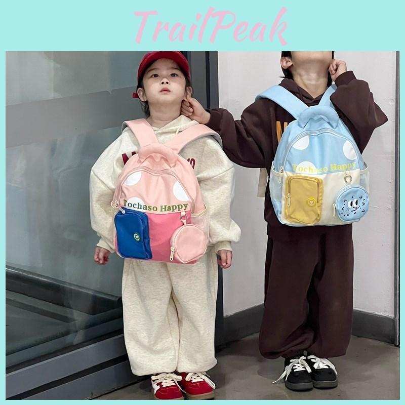 Trendy Korean Style School Children Backpack Large Capacity Design Minimalist