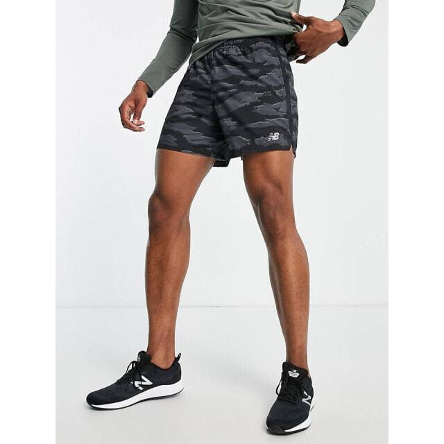 

Черные шорты с камуфляжным принтом New Balance Running Accelerate