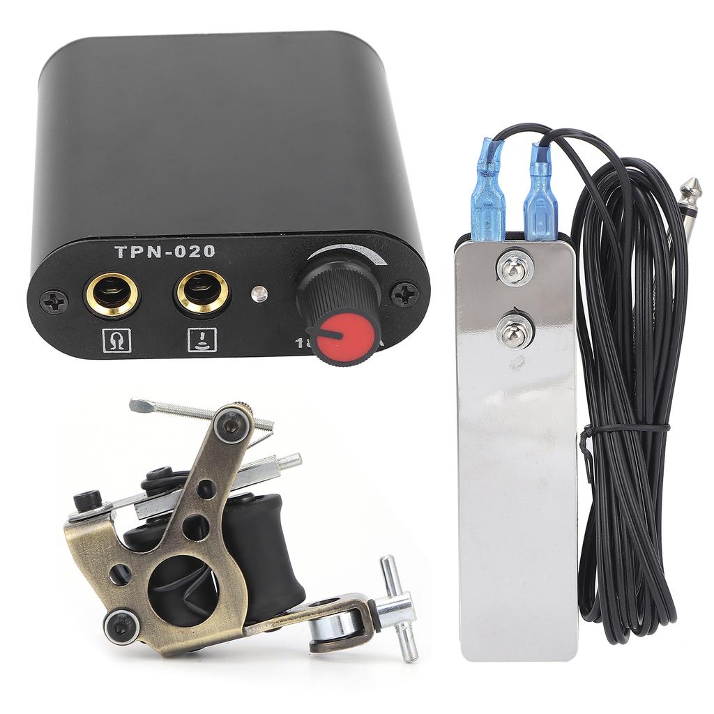 Professional Coil Tattoo Machine 10 Wrap Tattoo Kit Liner Shader Tattoo Machine 90‑265VUK Plug