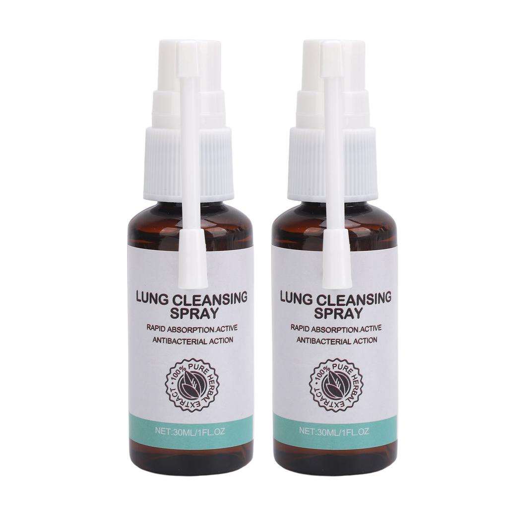 2pcs Lung Cleansing Spray 30ml Safety Relief Dry Itch Lung Health Support Spray for Respiratory