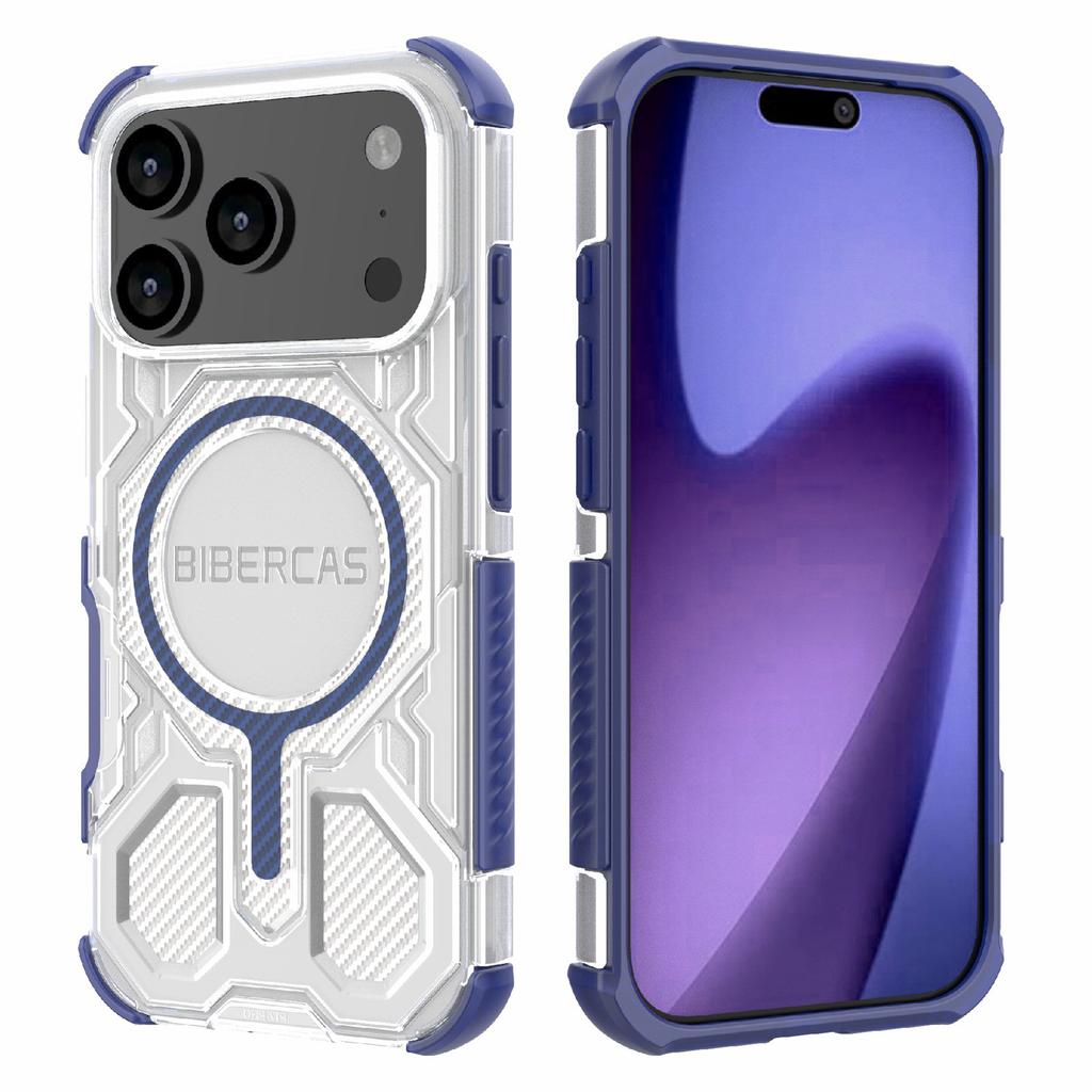 BIBERCAS J-16 Transparent Series For iPhone 17 Pro Case Compatible with MagSafe TPU+PC Phone Cover