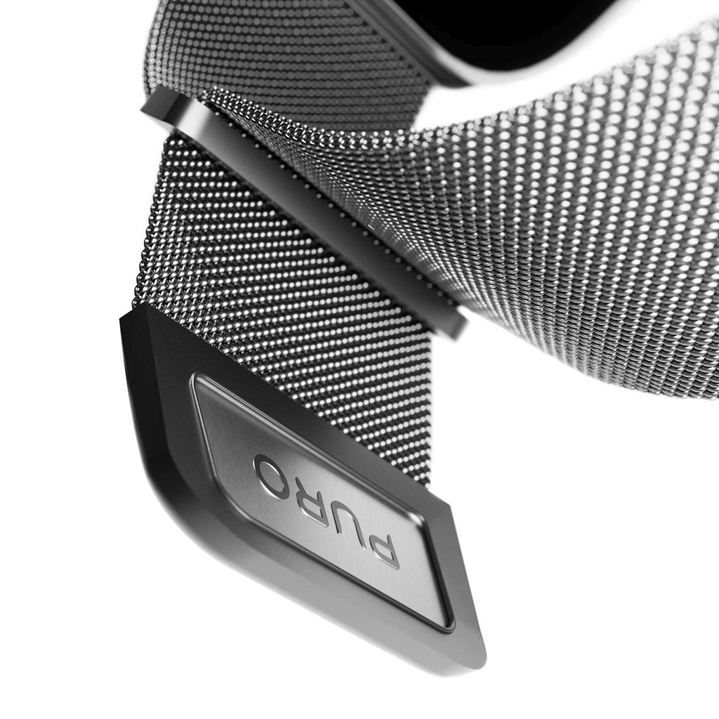 Pasek ze stali nierdzewnej do zegarka Apple Watch 42 44 45 49 mm Milanese - srebrny