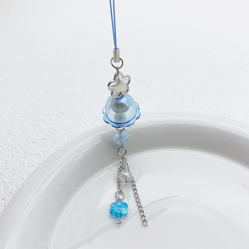 

Милая Медуза Телефон Шарм Милый Звезда Брелок Для Женщин Девочек Мультфильм Бисерный Кулон Аксессуары Подарки синий