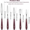 11 Pcs Palette Knife Set, 5 Pcs Stainless Steel Palette Knives and 6 Pcs Plastic Scrapers, Painting Accessories for Oil Acrylic Canvas Painting