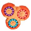 Rotating Bean Toy 6 Sided Rotating Bean Speed Toy Funny Stress Reduction Fingertip Puzzle Games for All Ages Orange