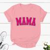 Cute Leopard Mama Crewneck Short Sleeve Tshirt Motherhood Classic Top Mom Life Shirt Pregnancy Gift Flowers Retro Mama Tshirts