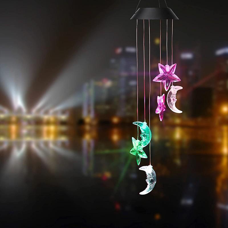 Solar-LED Kolibri Windspiel: Siebenfarbiger Gradient Dekoratives Außenlicht