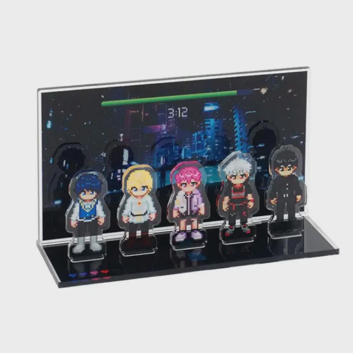 

Бюджетный) Синий Пиксельный Мир Акрил