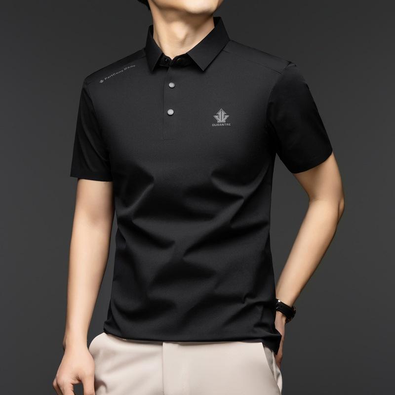 

Повседневная мужская футболка с коротким рукавом, напечатанная, не требующая глажки, не мнется, легкая в уходе, свободная повседневная рубашка поло 4XL