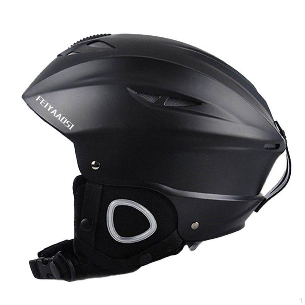 Ski Helmet, winterboard Helmet with Integrated Goggles, Adjustable Fit,