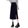 High-Waist Slit Midi Skirt: Slimming A-Line Bodycon for Women - Spring 2024 Collection