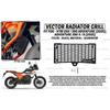 Fit For KTM Adventure "250/390, ADV 390 X/R (2025) Black Vector Radiator Grill"