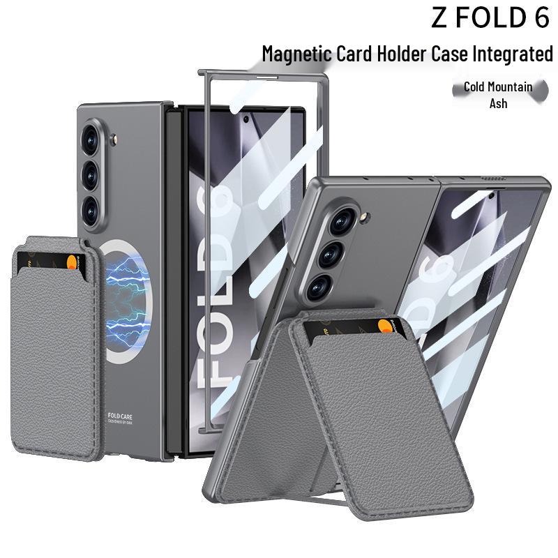 Magnetic Card Holder Stand Case for Samsung Z Fold7/6/5 - Multifunctional, Detachable, Ultra-thin Protection