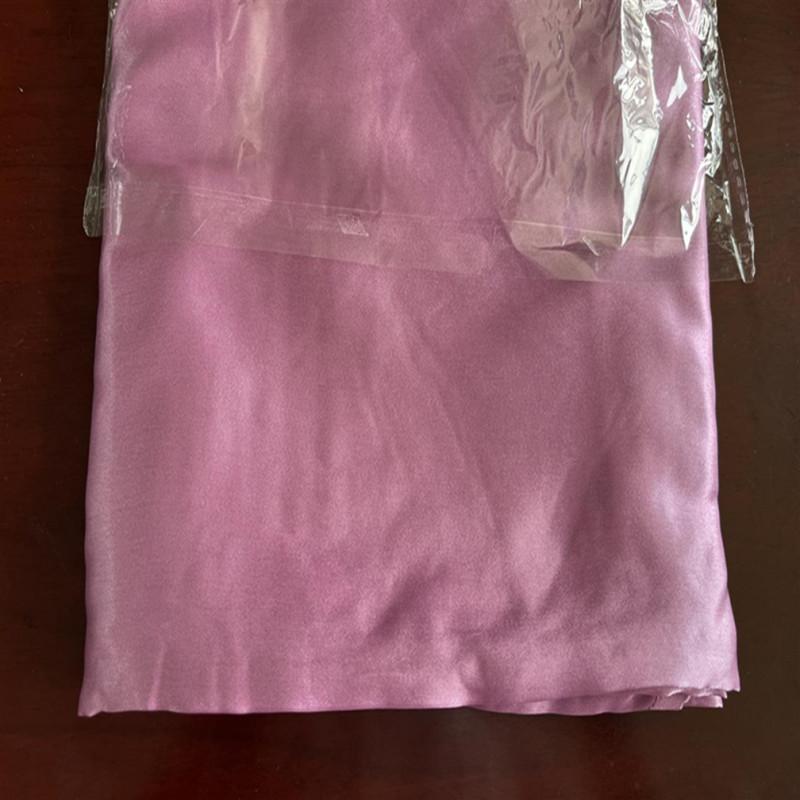 2pcs Pillowcase, Artificial Silk Soft Breathable Skin-friendly Solid Color Cushion Cover With