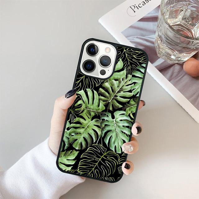 Tropical leaves Banana Leaf Phone Case For iPhone 17 Air 15 16 Cover  14 13 11 12 Pro Max Max Plus Back Cover