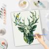 Frame Diy Painting By Numbers For Adults Kits Green Deer Wall Art Picture Marker By Numbers Animal Diy Gift 40x50cm