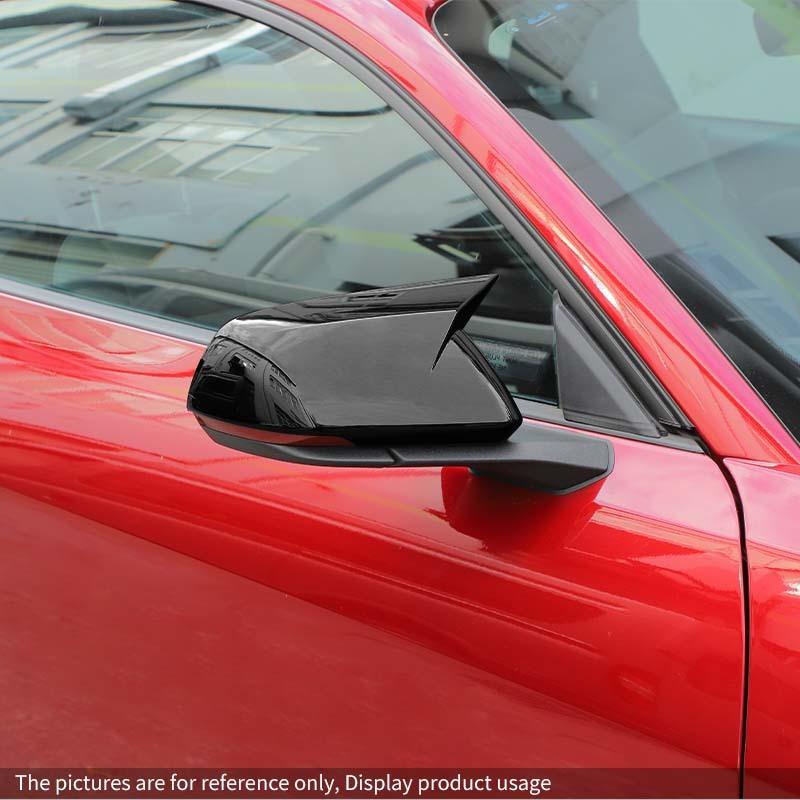 Dekorativ ram för bilens backspegel, skyddskåpa för Ford Mustang 2015 och uppåt med blinkerslampa, biltillbehör för exteriören, ABS-plast