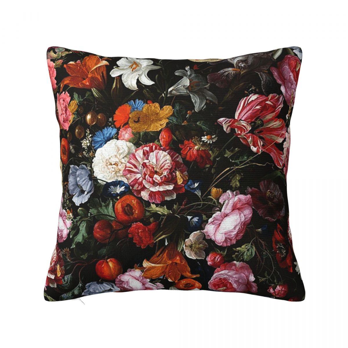 

Rococo Style Luxury Floral Square Pillowcase Cushion Cover Pillow Case Throw Pillow Cover for Home Sofa Living Room 12x12Inch