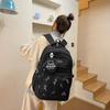 Print Backpack Middle School Student Schoolbag Large Capacity Backpack with Coin Purse