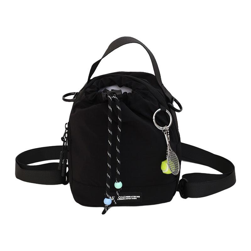 

Backpack for Cycling with Drawstring, Single-shoulder Cross-body Water Bottle Bag, Convenient Handbag without pendant чёрный