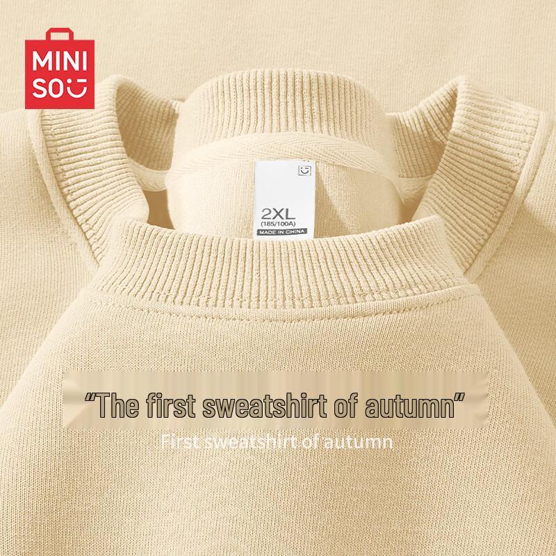 MINISO Men's Heavyweight Crewneck Pullover Sweatshirt