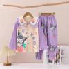 New Pure Cotton Children's Cardigan Pajama Set - Short Sleeve, Loose Fit for Boys & Girls