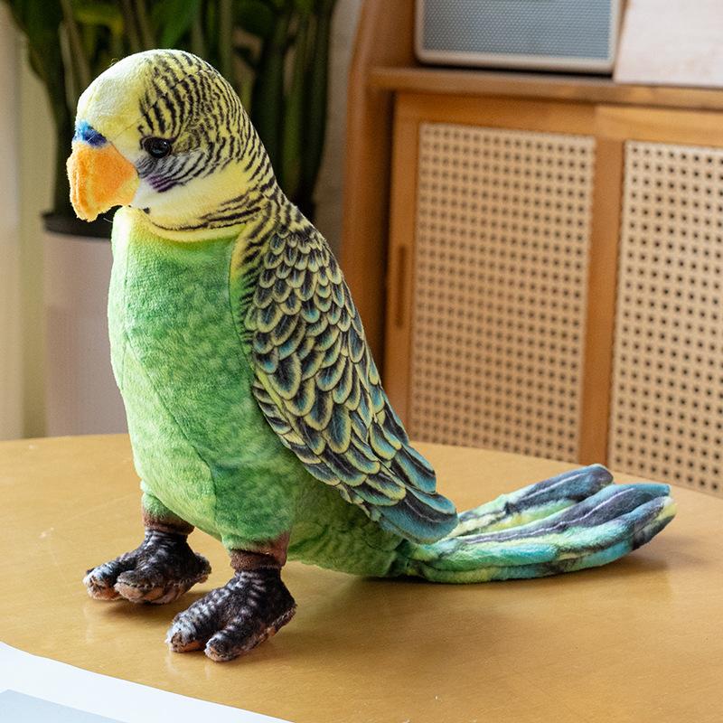 23cm Simulation Plush Toy Parrot Bird Stuffed Animal Doll Cute Children's Birthday Christmas Party Gift Animal Plushie