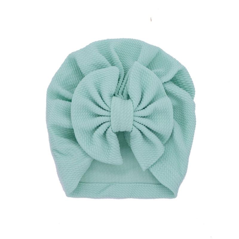 F23 children's hat cotton tied pullover hat soft knitted fabric baby pleated bow baby headscarf cloth