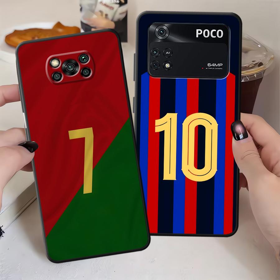 Football Numbers 7 10 Funda Phone Cover Case for Xiaomi Poco F8 M5 X3 X4 X5 X7 Pro C75 C71 F1 F3 C61 M3 M4 M7 Pro C50