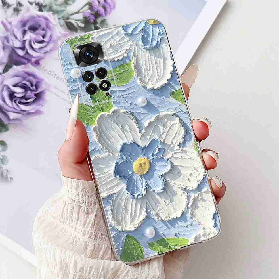 Colourful Flower For Xiaomi Redmi Note 11 4G Case Silicone Soft ShockPoof Back Cover For Redmi Note 11S Note11s Note11 4G Cases