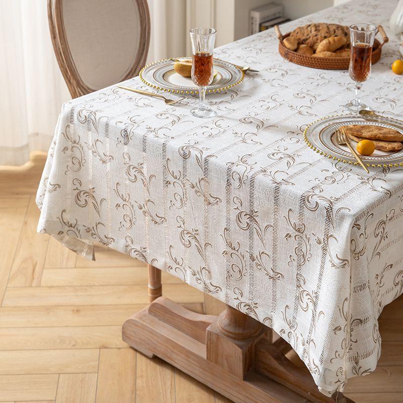 

Nordic Fresh Cotton Linen Fabrics Tablecloth French Fancy Table Cloth Coffee Table Cover Cloth Pastoral Style Tablecloth Cover Towel Phoenix tail coffee 90*90cm