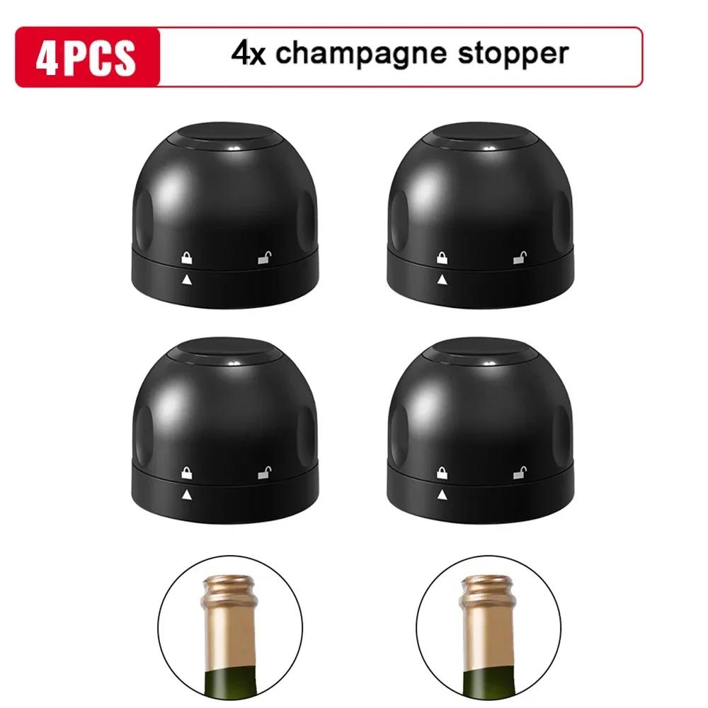 1/2/4 STÜCKE Vakuum Rotweinflaschenverschluss Silikonversiegelter Champagnerflaschenverschluss Vakuum Behält die Frische Weinstopfen Bar-Tools
