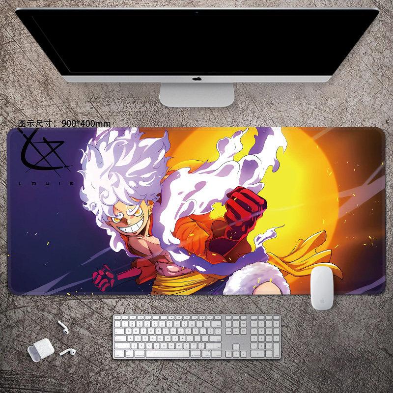 

Animation Office Luffy Roronoa Zoro E-sports Gaming Table Mat ONE PIECE Leather Mouse Pad Boys Oversized Computer Keyboard Pad 30x60x0.2cm