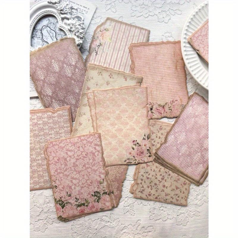30 Stück/Packung Vintage Blumen Memo-Blöcke mit gebrannten Kanten, Dekoratives Schreibpapier, Schulbedarf, Schulanfang