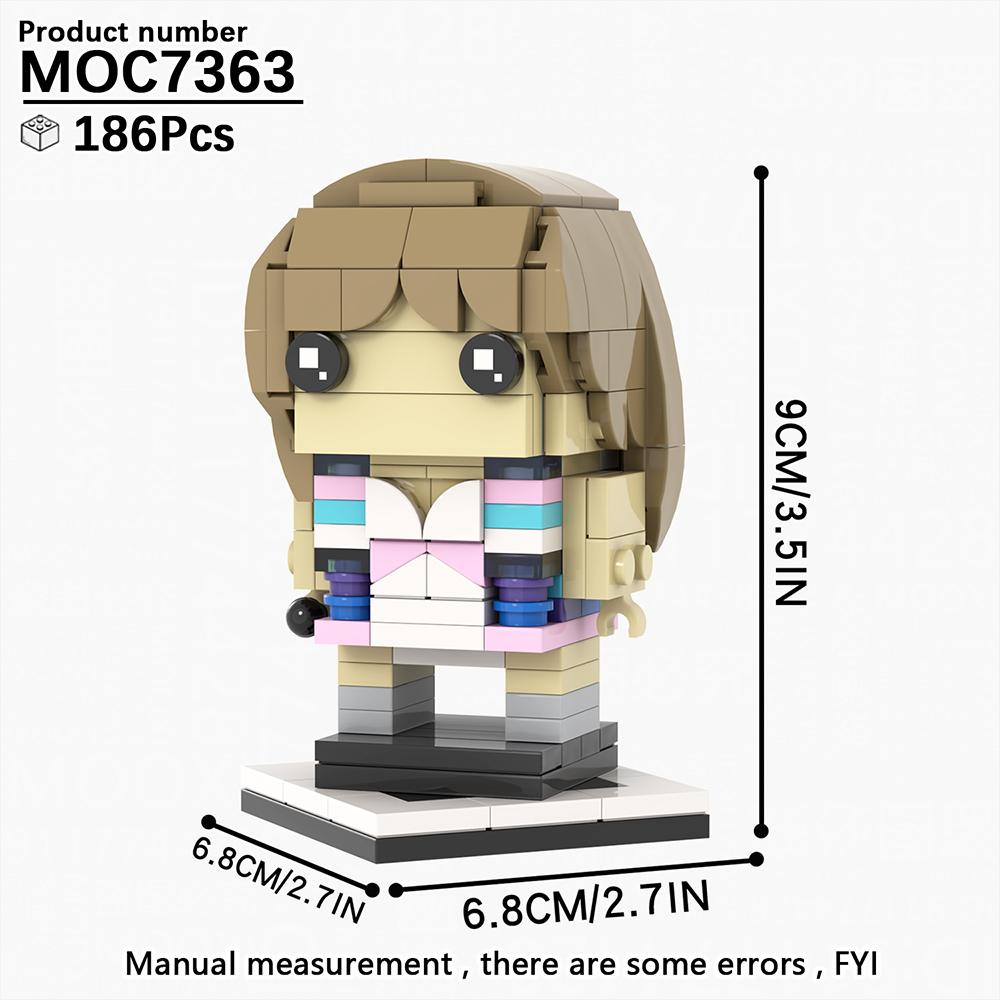 MOOXI Taylor MOC Steine The Eras Tour Modell Bausteine Berühmte Sängerin Taylor LG1015 Actionfiguren Set Erwachsene Kinderspielzeug Geschenk