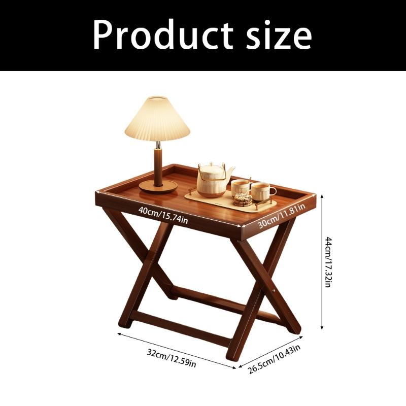 Foldable Table Bamboo Acrylic Construction Lightweight Portable For Picnic Balcony Dorm Office