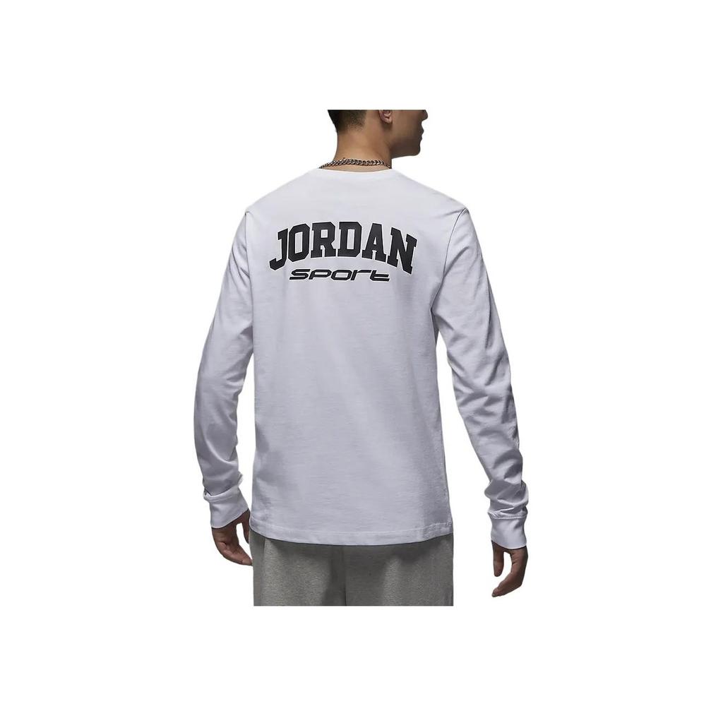 Jordan Sport Dri-FIT Comfortable Letter And Number Print Quick-Dry Long Sleeve T-Shirt Men Tops White FZ1982-100