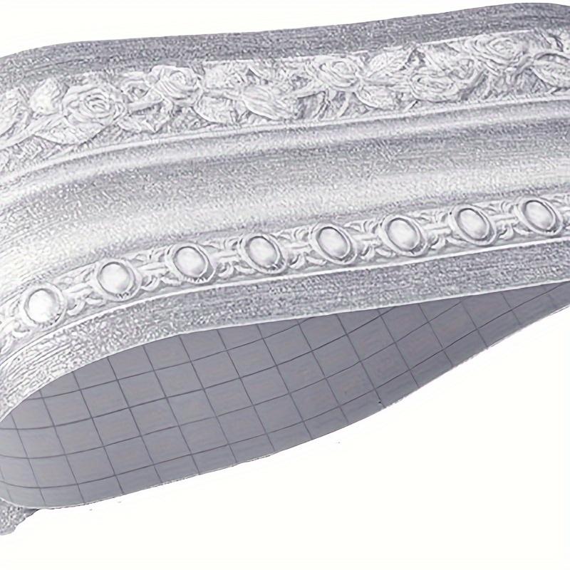 1 Rotolo Bordura Carta da Parati 3D Grigia Impermeabile Autoadesiva - Design Peel-and-Stick, Ottima per Aggiungere un Tocco Stilistico alle Piastrelle di Cucina e Bagno