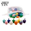 Assorted Color Middle Finger 25/50/100Pcs 3D Printed Mini Set, Tiny Colorful for Desktop Toy Desk Decor, Miniature Hand Gesture Figurine Gag