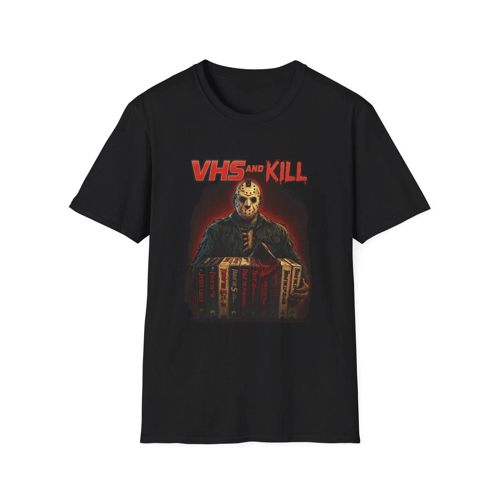 Jason Voorhees VHS Kill Horror Movie Unisex T-Shirt, Halloween Costume, Scary XXXXL