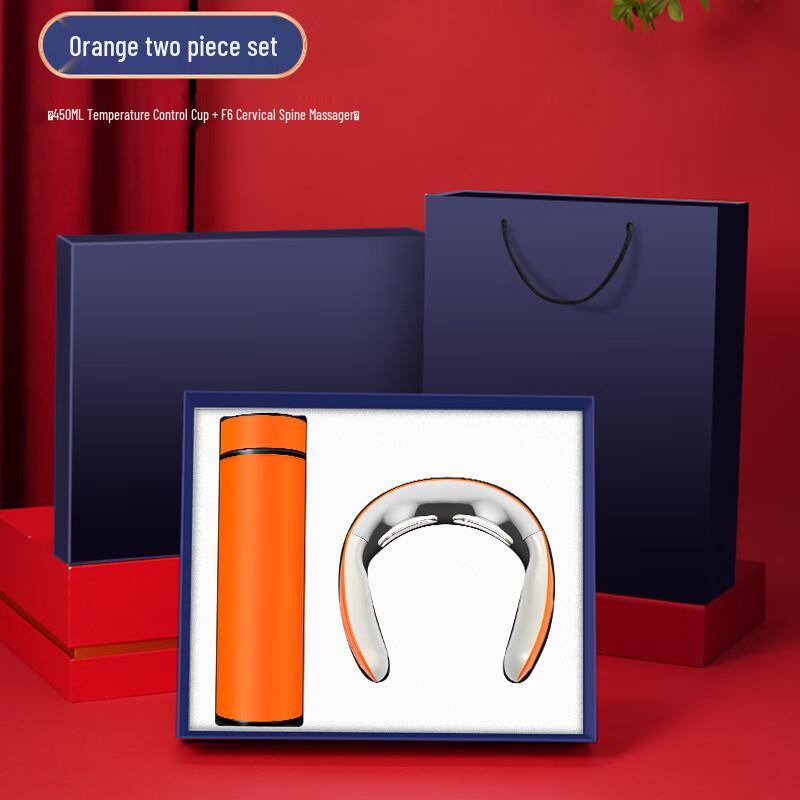 Shangqi Geschenkset mit Tasse mit Digitalanzeige und F6 Halswirbelmassagegerät