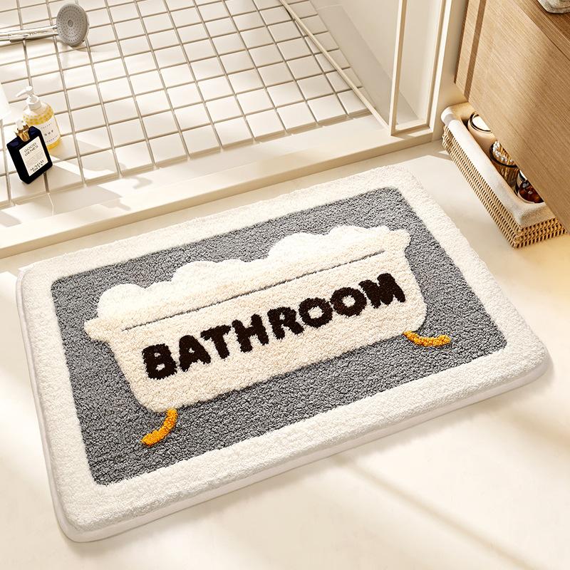 Rainbow Home Bathroom Mat, Super Absorbent, Non-Slip Quick-Dry Mat
