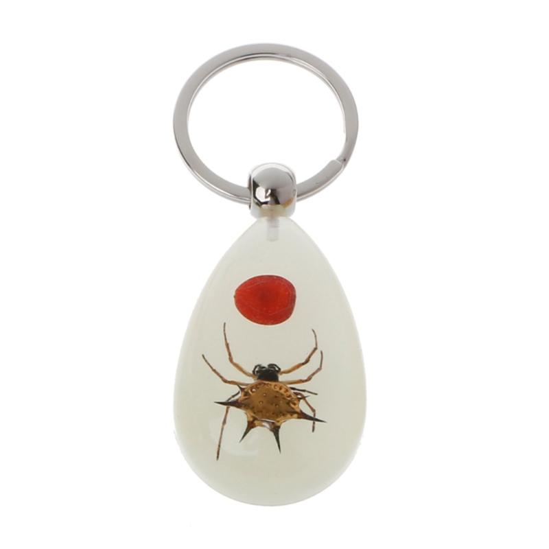 Resin Insect Keychain Luminous Scorpion Insect Specimen Pendant Scenic Tourist Souvenirs Amber Keychain Trendy Jewelry