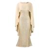 Women's Spring New Fashion Chiffon Cloak Sequins Buttocks Long Dress Banquet Party Dress Dress