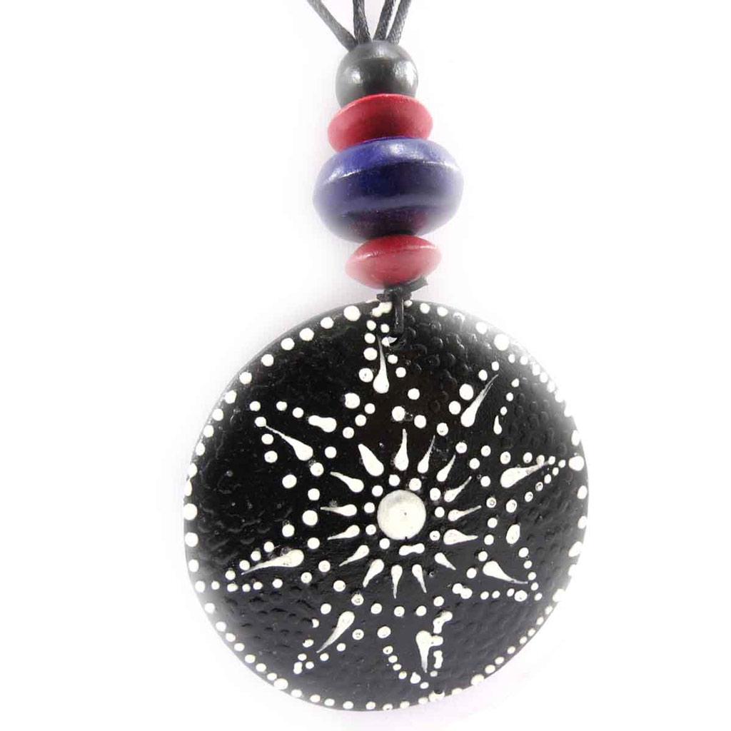 Les Trésors De Lily [J8480] - Collier 'Kilimanjaro' noir rouge violet