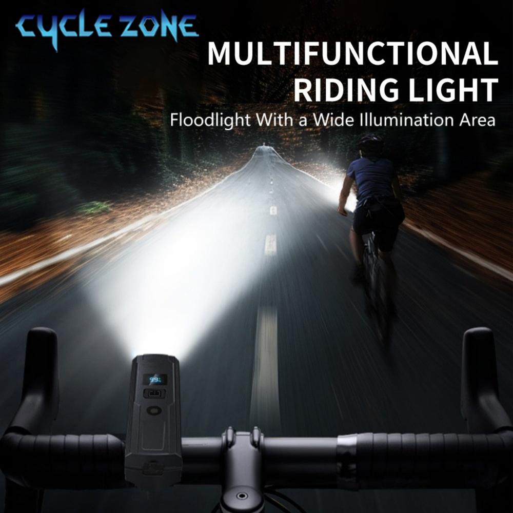 Smart Bicycle Light Front Bike Lights Type-C Rechargeable MTB Road Bicycle Headlight Flashlight Cycling Lamp Bike Accessories