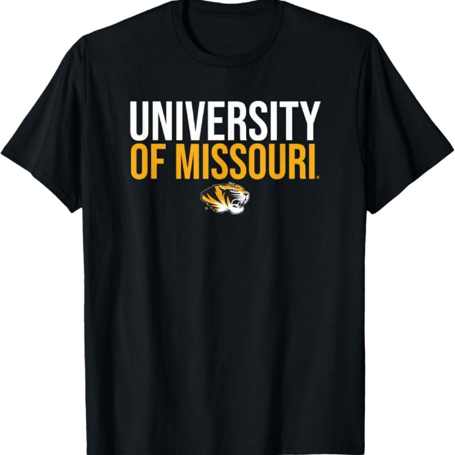 Футболка с логотипом Mizzou Tigers Университета Миссури S чёрный